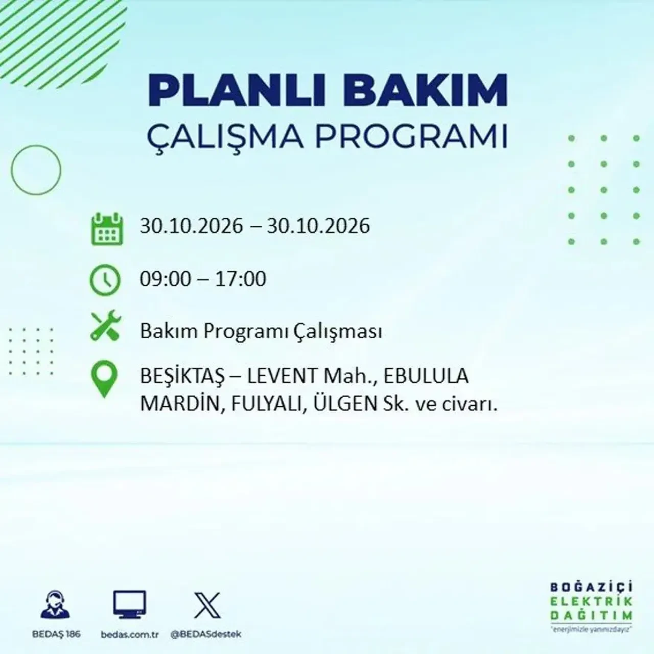 BEDAŞ’tan 12 ilçeye uyarı: İstanbul'da elektrik kesintileri saatlerce sürecek