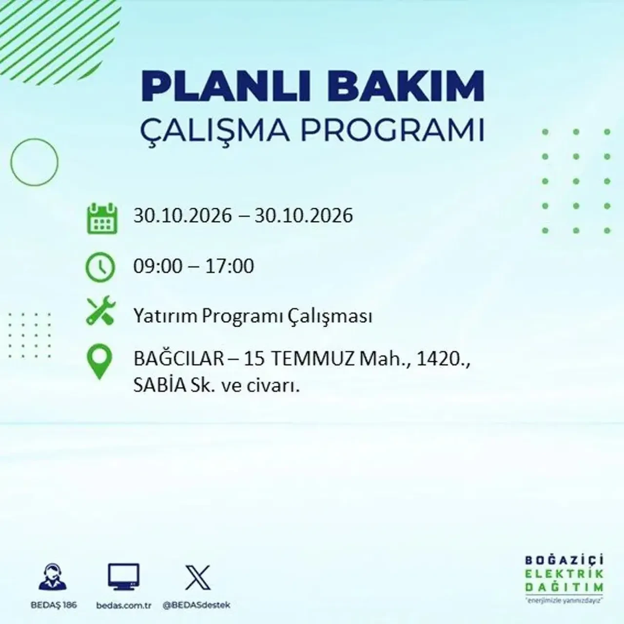 BEDAŞ’tan 12 ilçeye uyarı: İstanbul'da elektrik kesintileri saatlerce sürecek