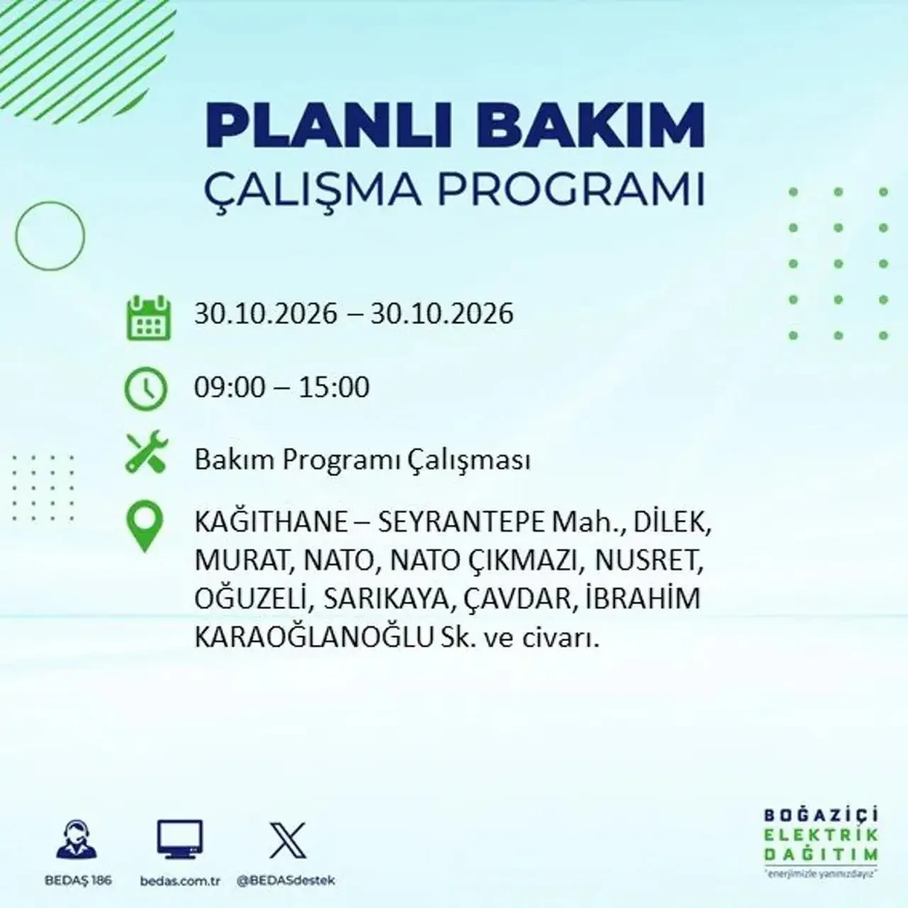 BEDAŞ’tan 12 ilçeye uyarı: İstanbul'da elektrik kesintileri saatlerce sürecek