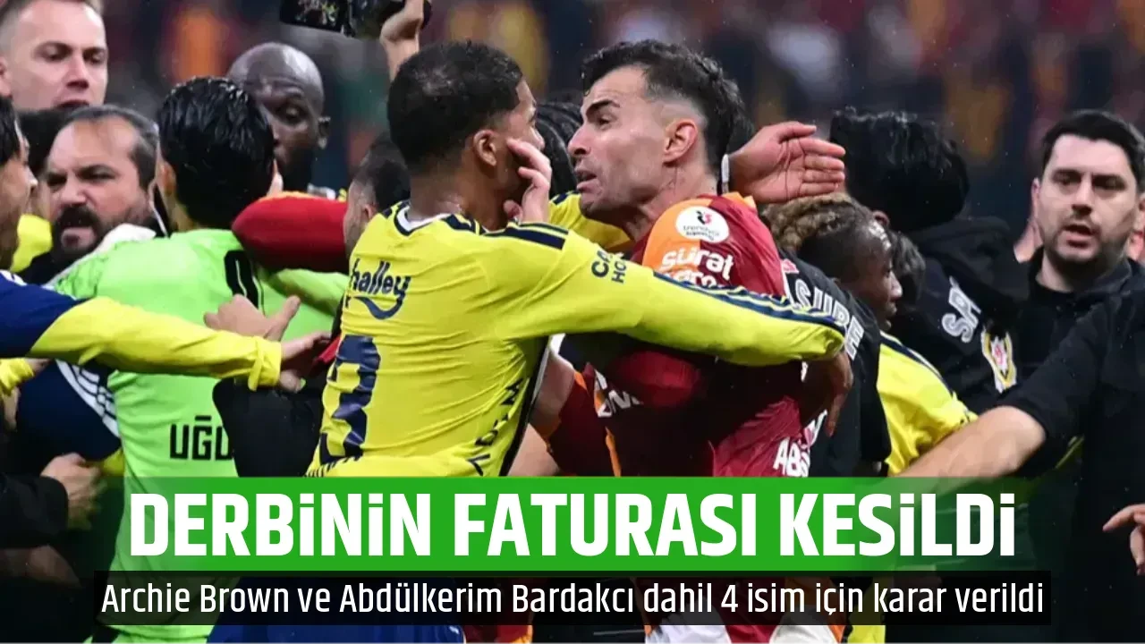 DERBİNİN FATURASI KESİLDİ