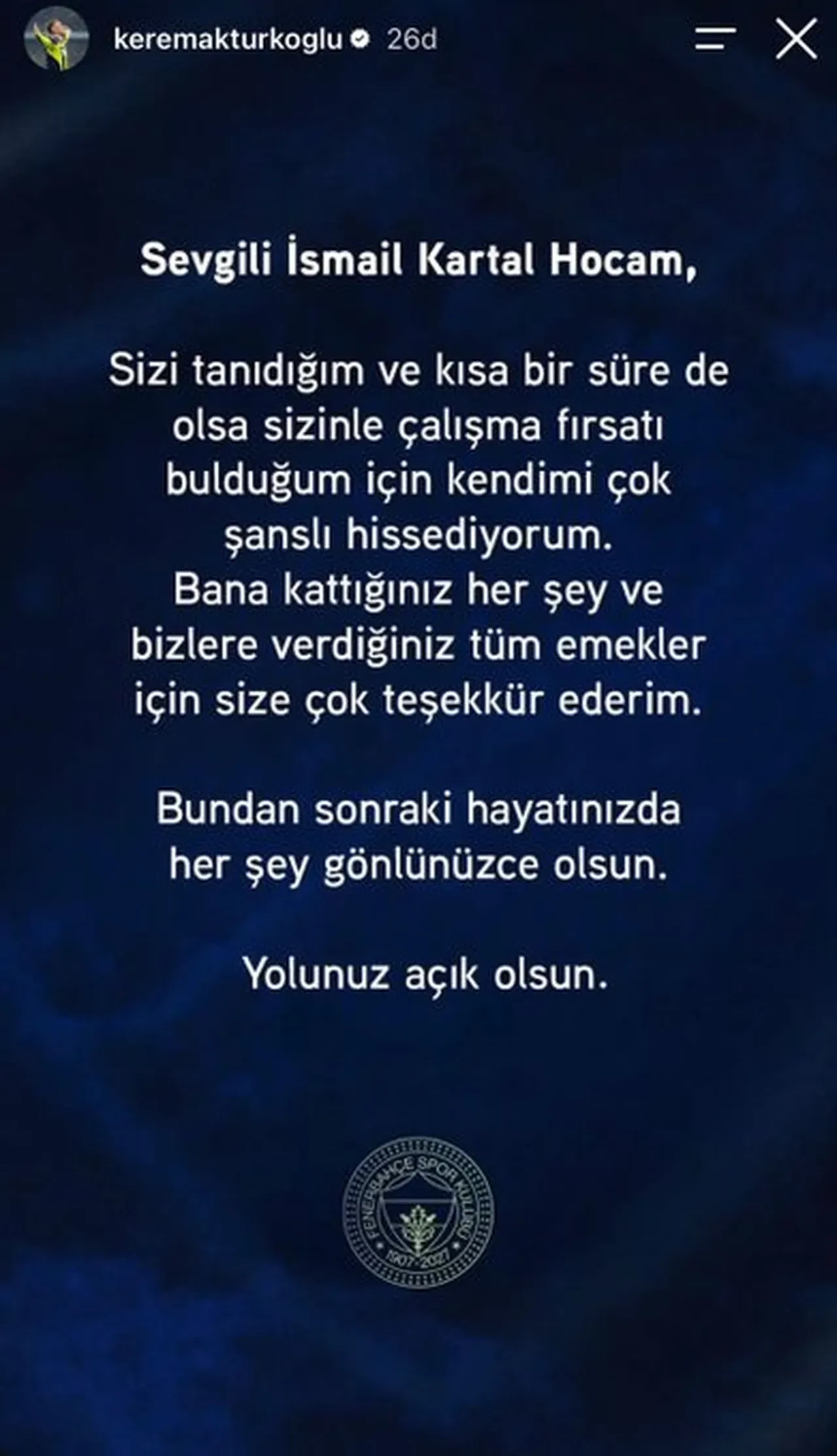 İsmail Kartal’a veda mesajları yağdı: 4 yıldızdan dikkat çeken paylaşımlar!