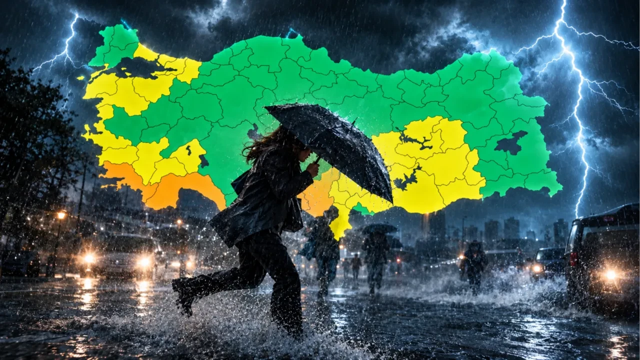 Meteoroloji 25 kente sarı, 4 kente turuncu kod verdi: İstanbul'da şiddetli sağanak için saat belli oldu