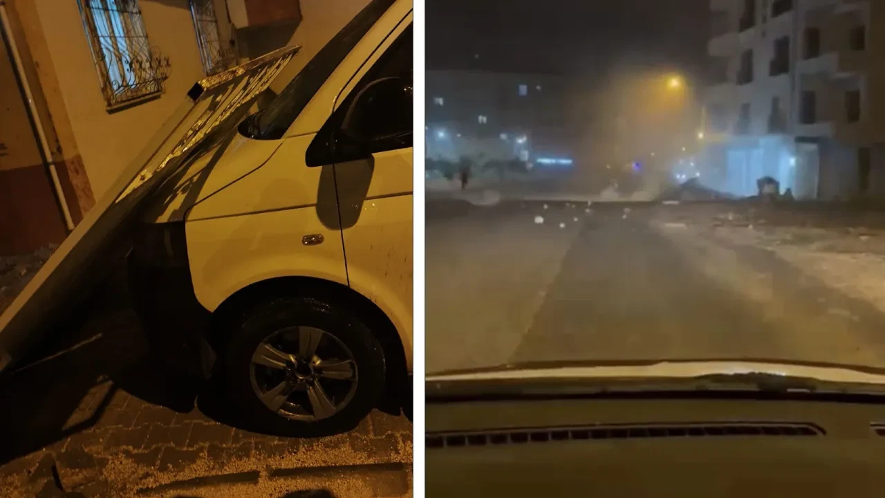 Ağaç devrildi tüm yol kapandı!  Mardin’de fırtına ile mücadele 