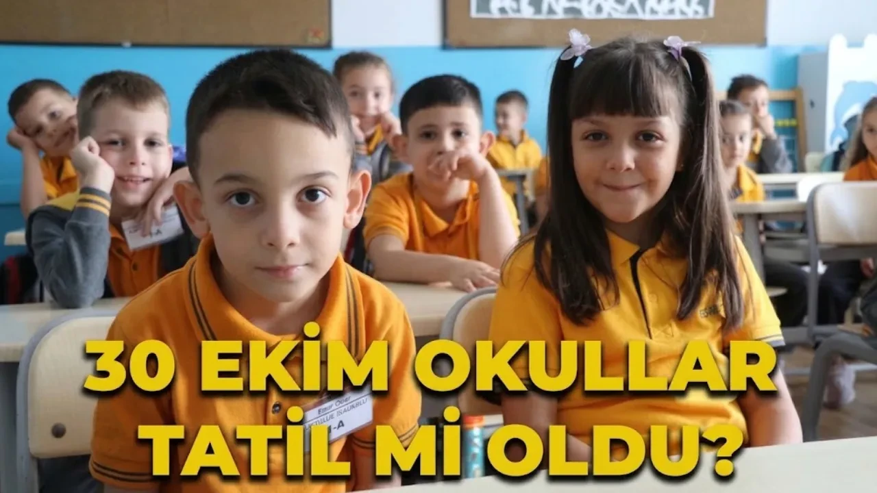 Yarın okullar tatil mi, bayram tatili birleştirildi mi? MEB 30 Ekim okullar tatil mi oldu mu, kaç gün tatil?