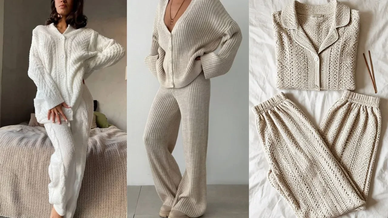 Yumuşak iplikle örülen en iyi örgü pijama takımı modelleri 2026!