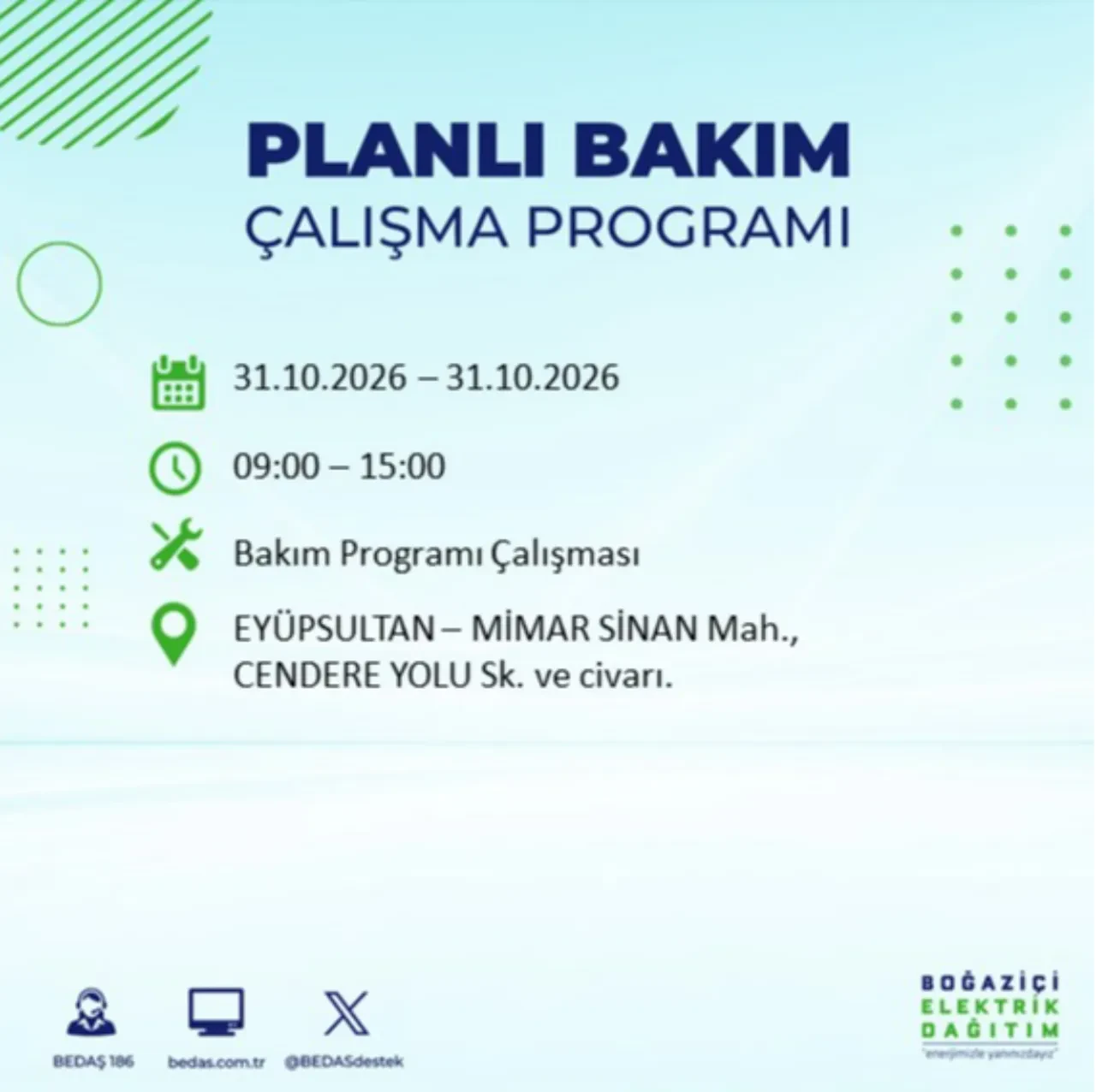 BEDAŞ saat verdi: İstanbul'da elektrik kesintisi yaşanacak! 31 Ekim'de hangi ilçelerde elektrik kesintisi yaşanacak? Kesinti kaç saat sürecek?