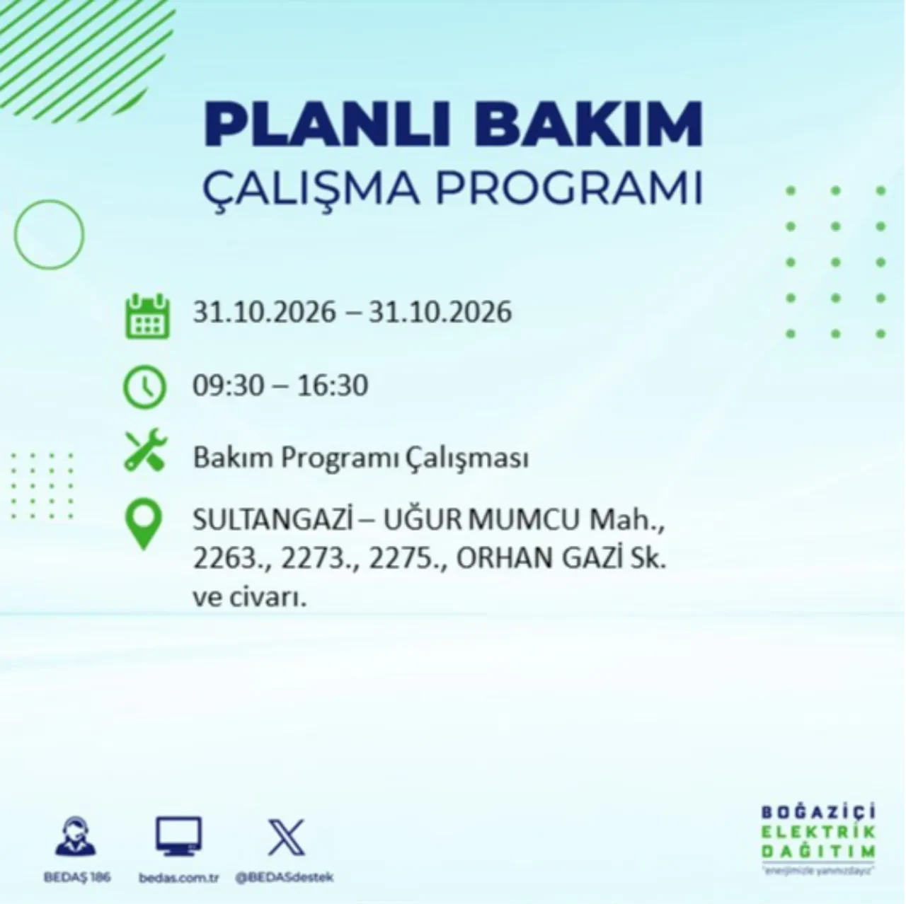 BEDAŞ saat verdi: İstanbul'da elektrik kesintisi yaşanacak! 31 Ekim'de hangi ilçelerde elektrik kesintisi yaşanacak? Kesinti kaç saat sürecek?
