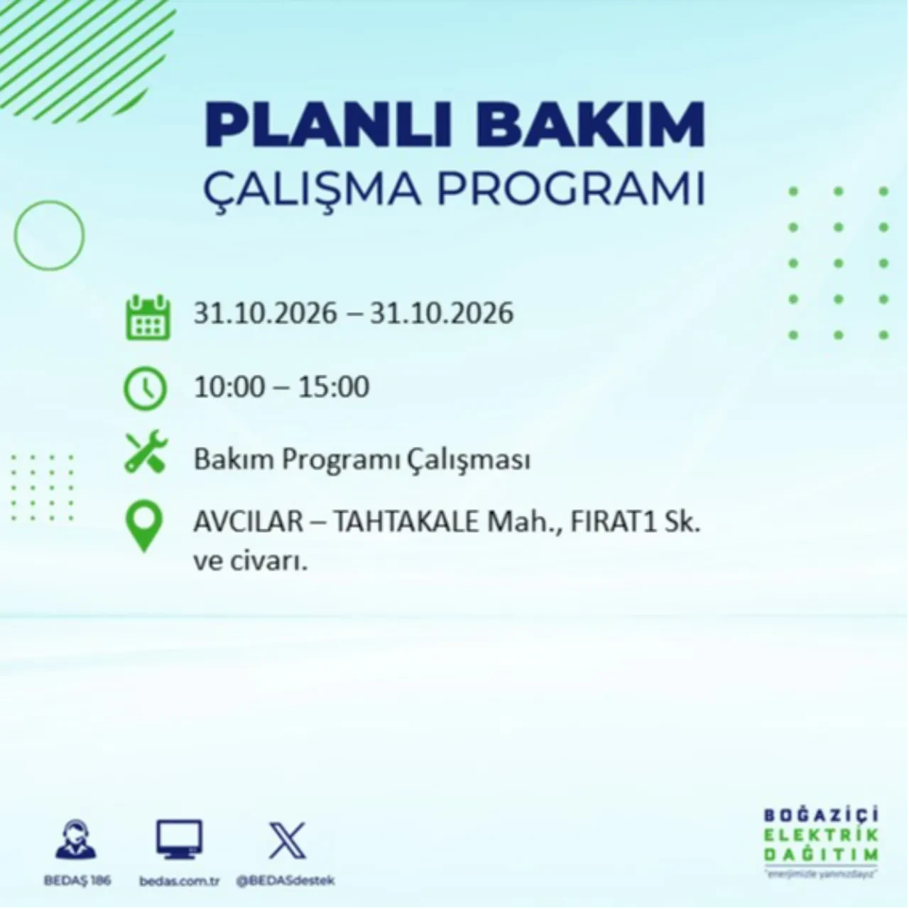 BEDAŞ saat verdi: İstanbul'da elektrik kesintisi yaşanacak! 31 Ekim'de hangi ilçelerde elektrik kesintisi yaşanacak? Kesinti kaç saat sürecek?