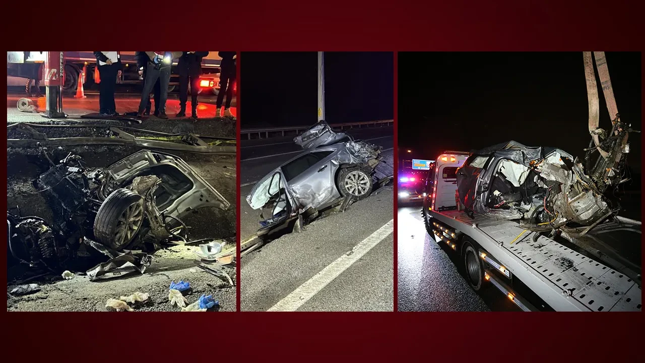 Çanakkale'de feci kaza! Otomobil paramparça oldu: 2 ölü