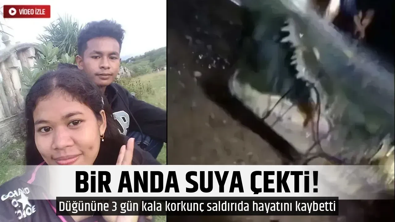 BİR ANDA SUYA ÇEKTİ!