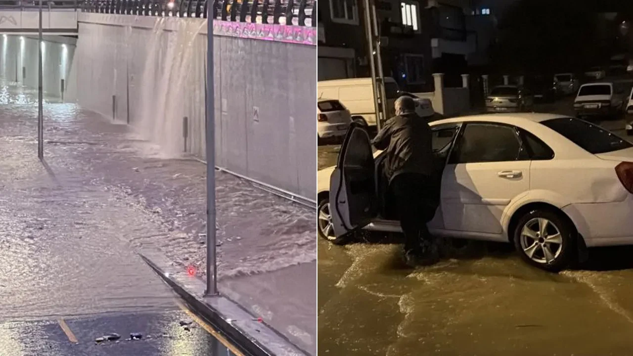 Mersin ve Adıyaman'da şiddetli sağanak hayatı felç etti: Cadde ve sokaklar göle döndü, araçlar mahsur kaldı