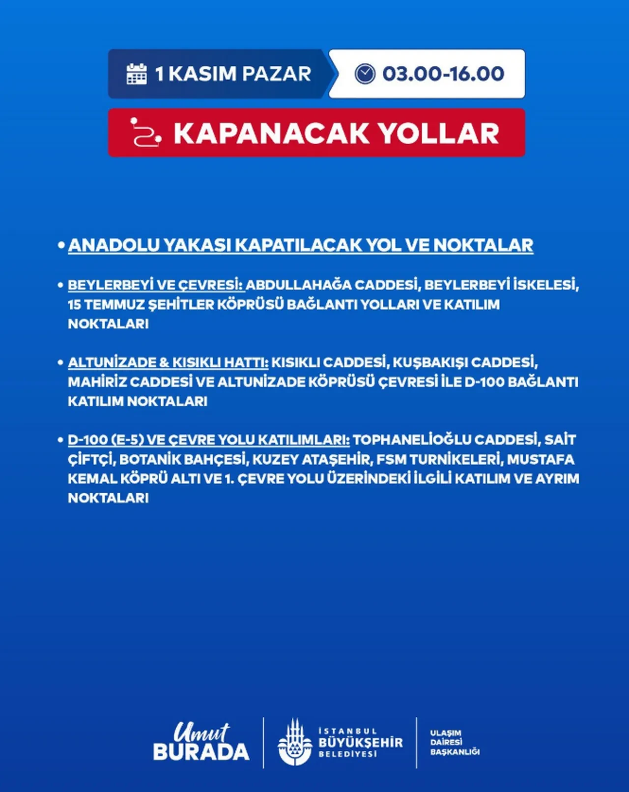 Trafiğe çıkacaklar dikkat: Pazar günü İstanbul'da bu yollar kapalı olacak! 15 Temmuz Şehitler Köprüsü, Galata Köprüsü kapalı mı? Yollar neden trafiğe kapatılacak?