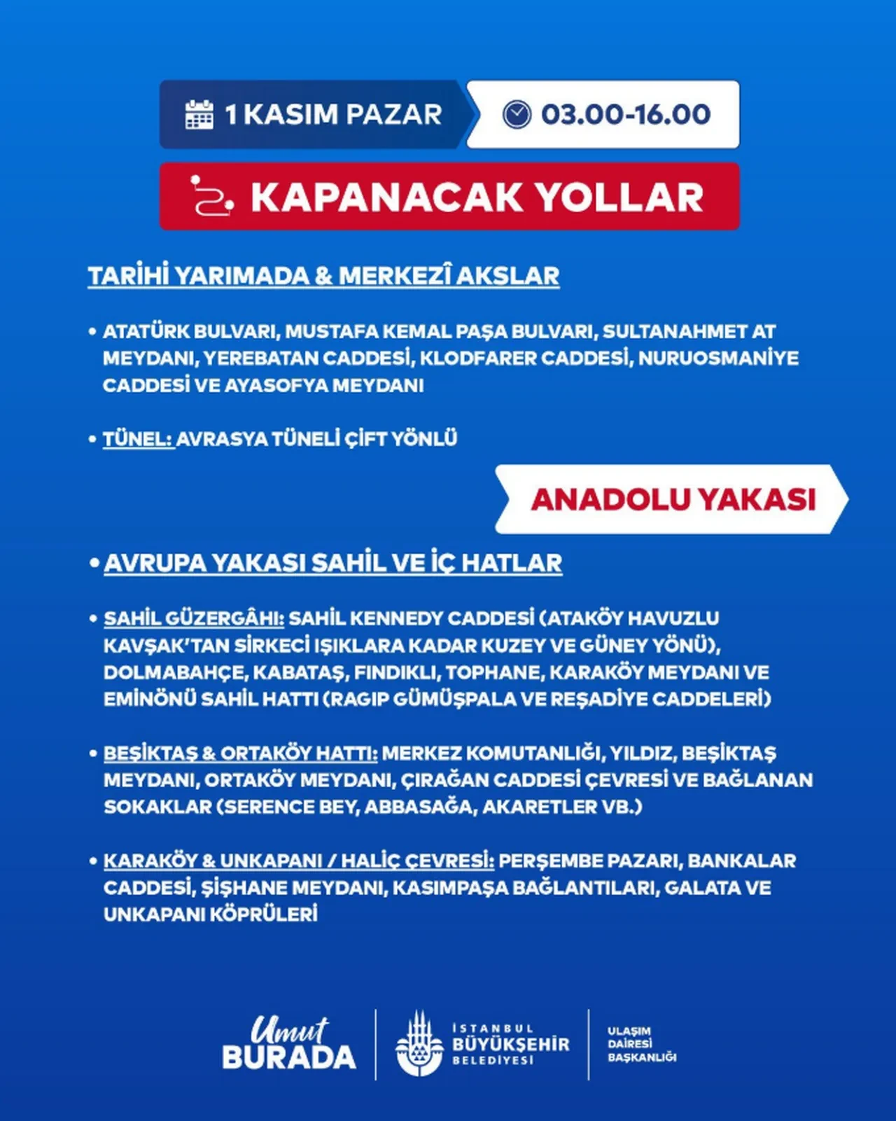 Trafiğe çıkacaklar dikkat: Pazar günü İstanbul'da bu yollar kapalı olacak! 15 Temmuz Şehitler Köprüsü, Galata Köprüsü kapalı mı? Yollar neden trafiğe kapatılacak?