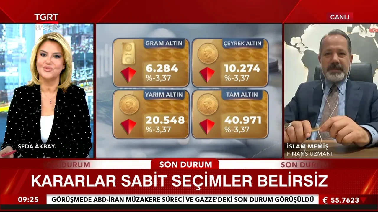 Altın alacaklar ve borcu olanlar dikkat! İslam Memiş'ten TGRT Haber canlı yayınında 2028 uyarısı
