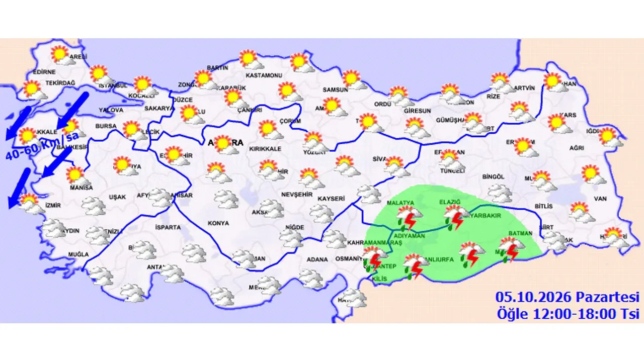 4 Ekim 2026 hava durumu | Hava sıcaklıkları düşmeye devam ediyor: Güneyi sağanak, kuzeyi fırtına vuracak