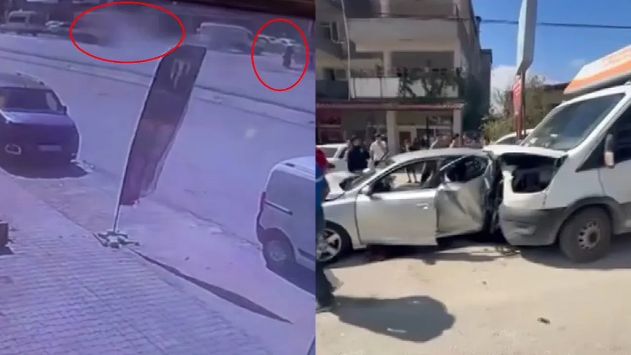 Saniyelerle hayatta kaldı: Hatay'daki kaza anı kamerada