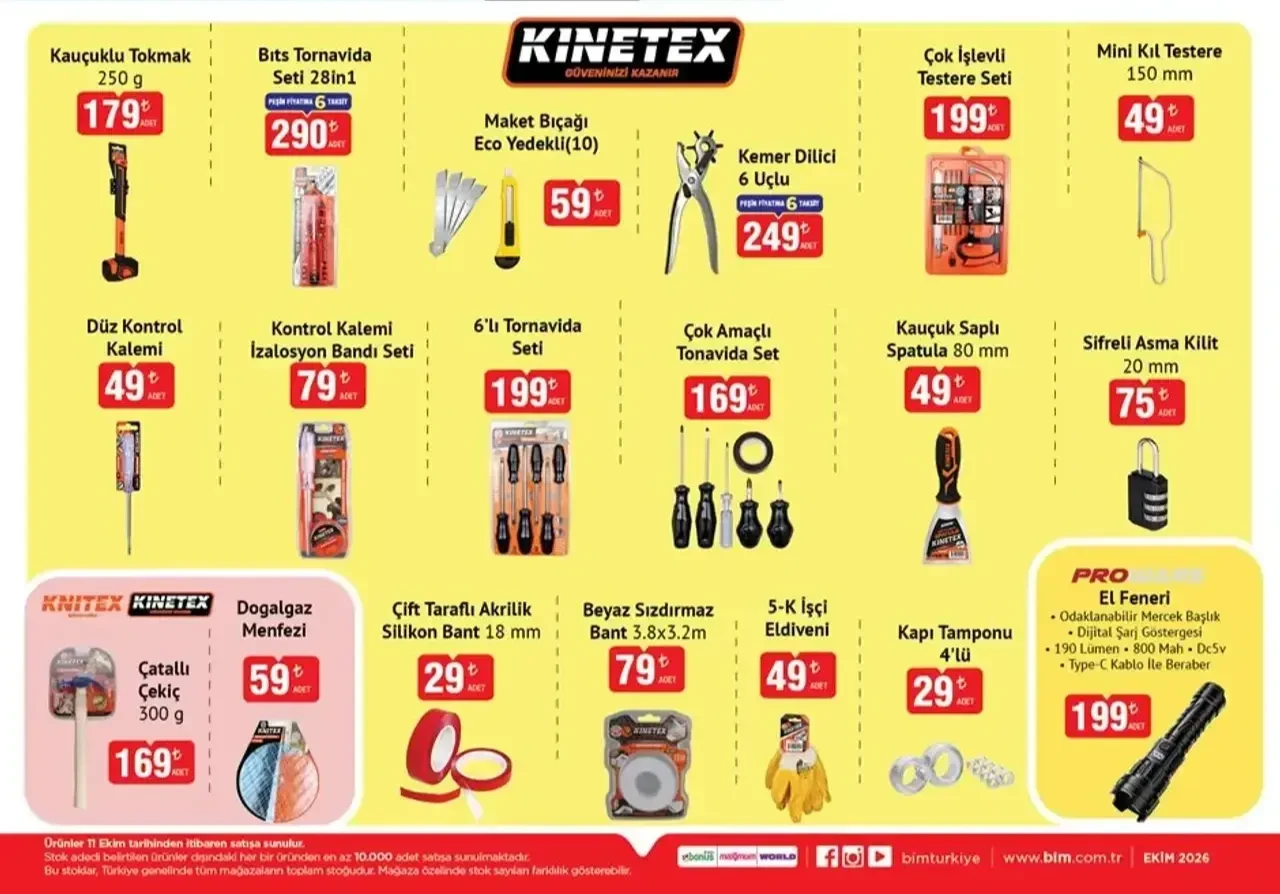 11-14 Ekim BİM aktüel ürünler kataloğu 2026! Yüz masaj aleti, 3D yazıcı, mini buzdolabı ve yumruk topu geliyor...