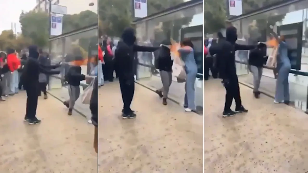 Lise öğrencisi, kadının yüzüne ateş püskürttü! Fransa'da olaylar çığırından çıktı 