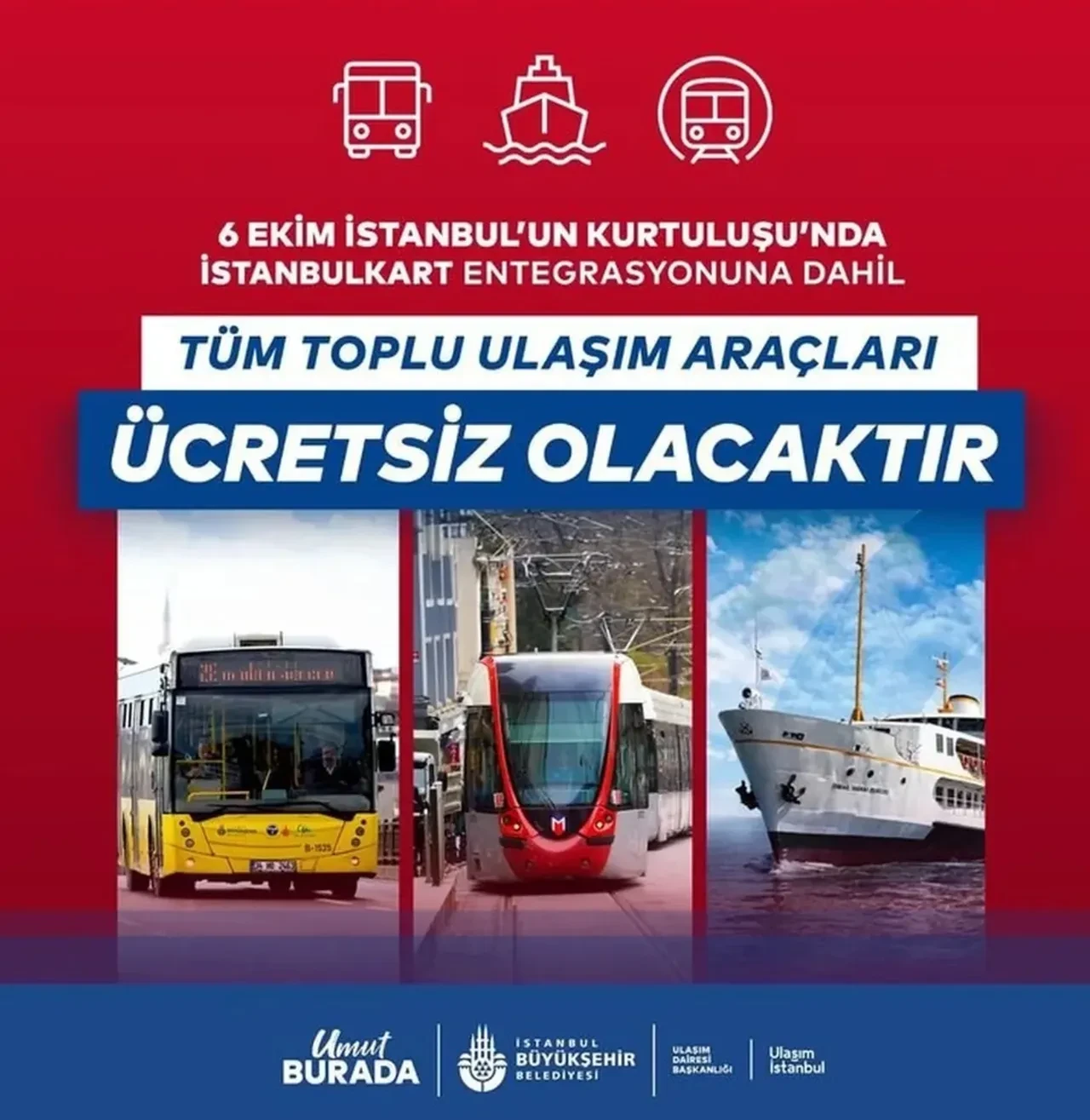 Otobüsler neden ücretsiz? 6 Ekim saat kaça kadar otobüsler bedava, kaçta bitiyor?