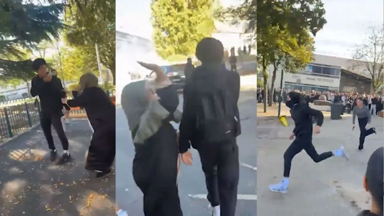 Fransa'da öğrenciler eylemde, anneleri peşlerinde! Sokaktan toplayıp eve böyle götürüyorlar