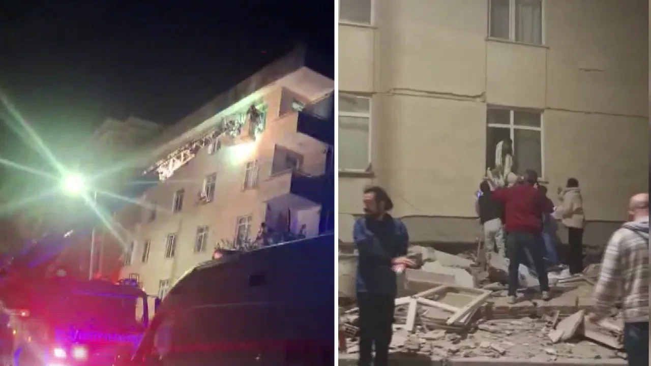 İstanbul Maltepe'de 6 katlı binada çökme: Mahsur kalanlar için çalışma başlatıldı