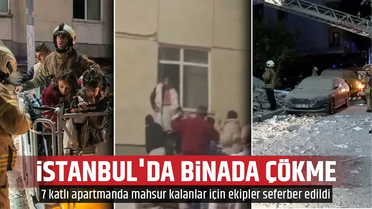 İSTANBUL'DA BİNADA ÇÖKME