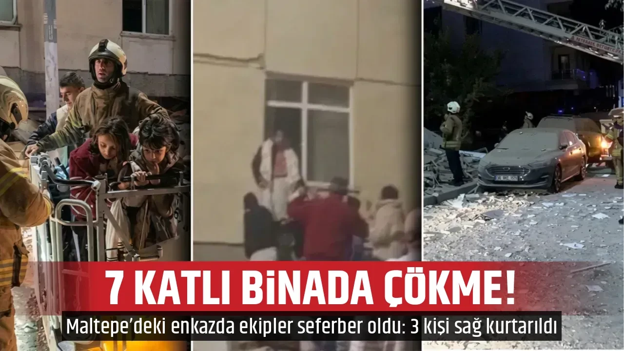7 KATLI BİNADA ÇÖKME!