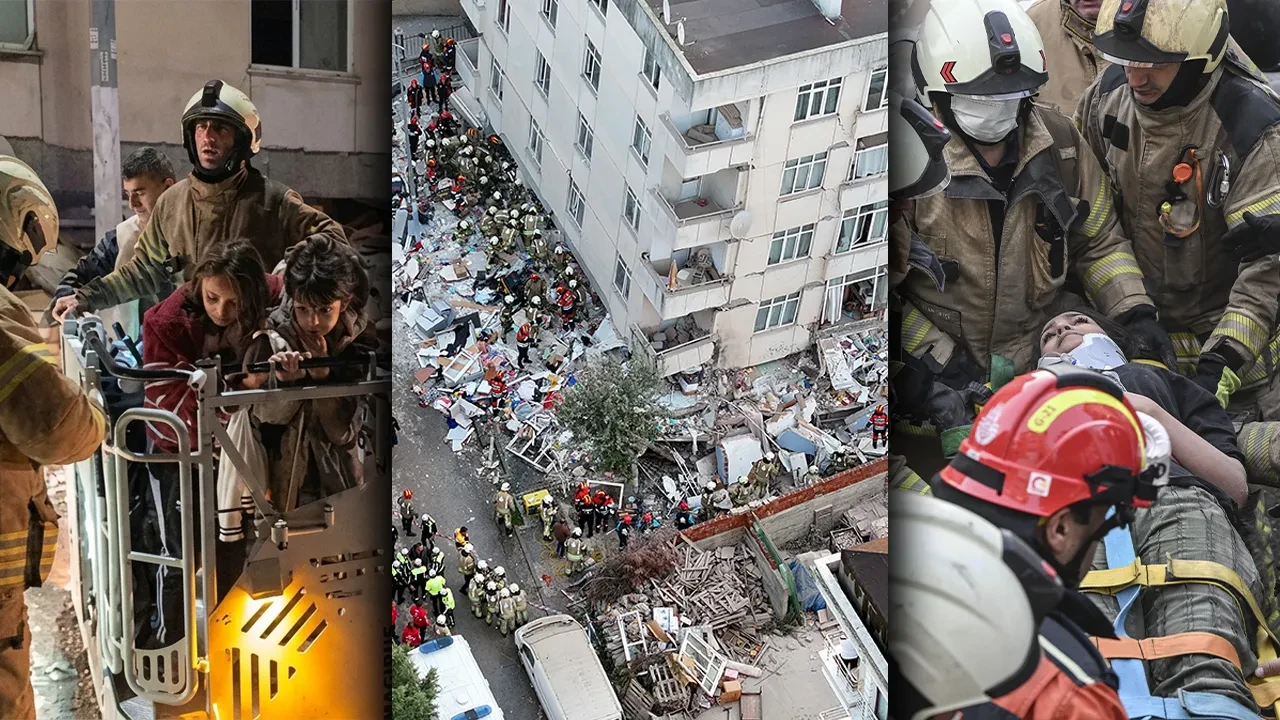 İstanbul Maltepe'de 7 katlı binada çökme: Mahsur kalanlar için çalışma başlatıldı