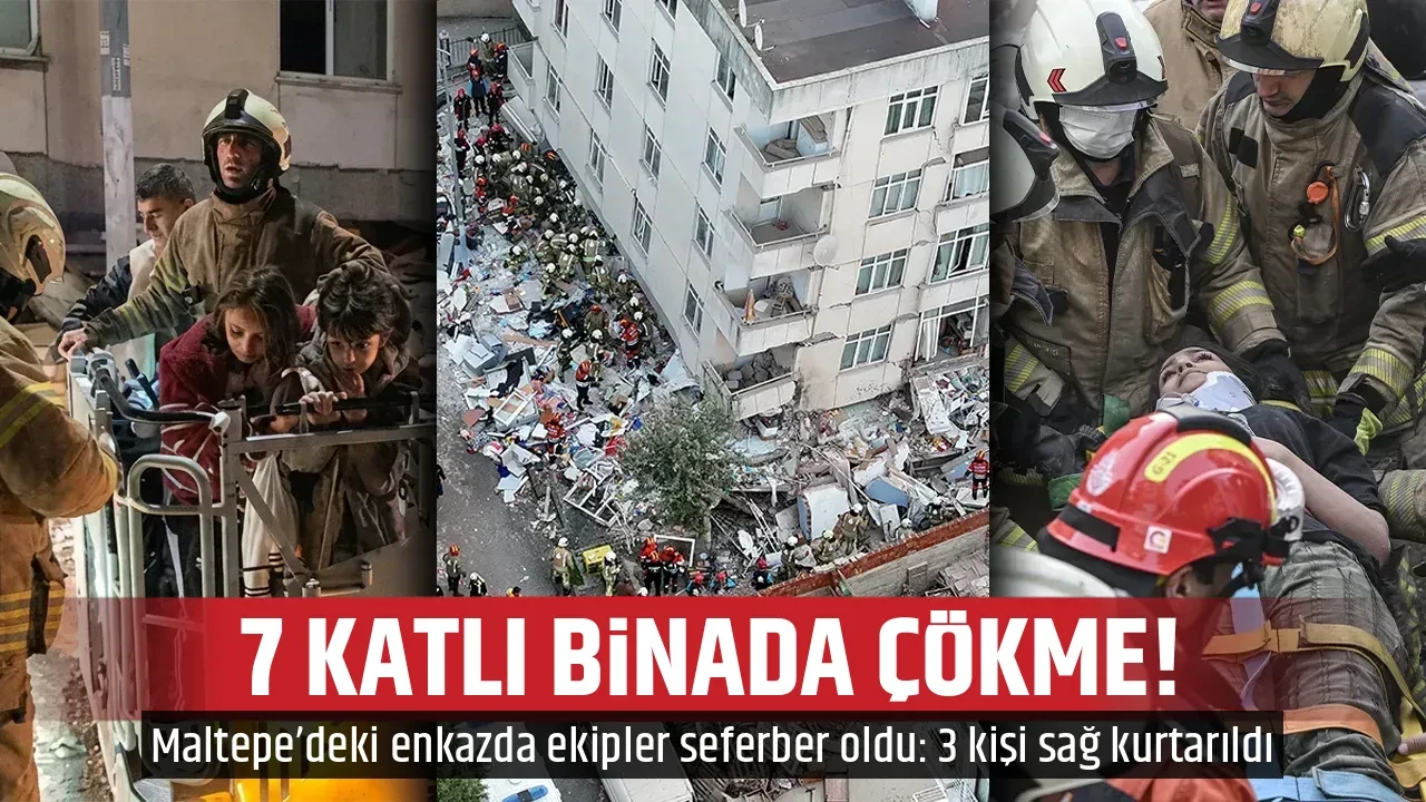 7 KATLI BİNADA ÇÖKME!
