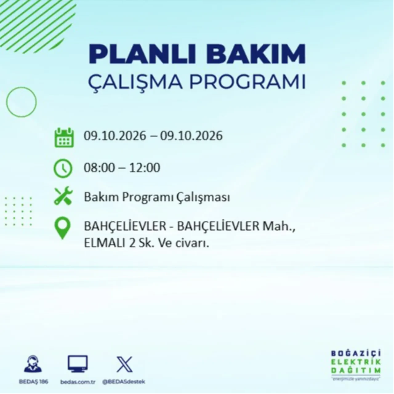 BEDAŞ uyardı! Bu ilçelere 8 saat elektrik verilmeyecek! Hangi ilçelerde elektrik kesintisi olacak? Esenler, Esenyurt, Bahçelievler, Kağıthane elektrik kesintisi...