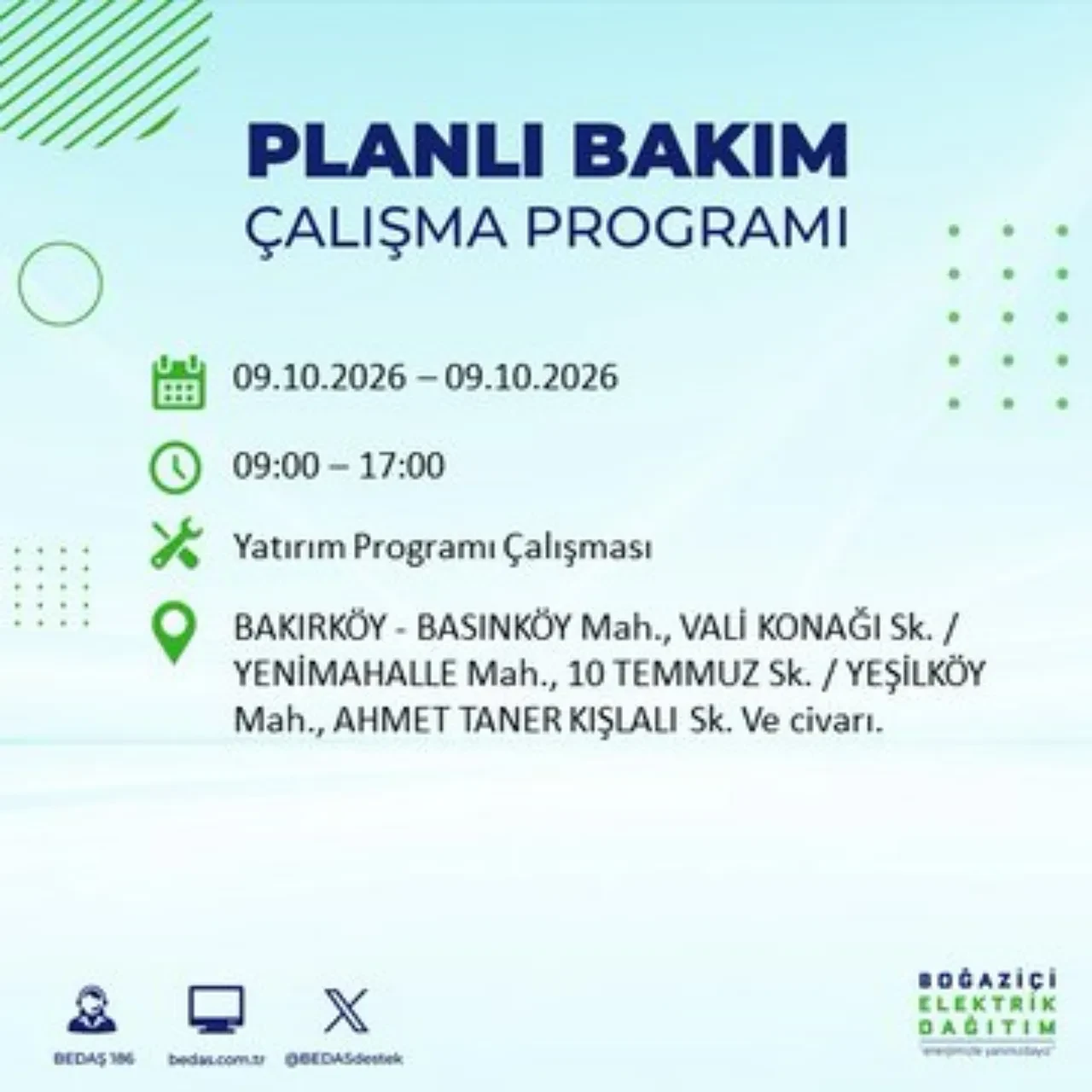 BEDAŞ uyardı! Bu ilçelere 8 saat elektrik verilmeyecek! Hangi ilçelerde elektrik kesintisi olacak? Esenler, Esenyurt, Bahçelievler, Kağıthane elektrik kesintisi...