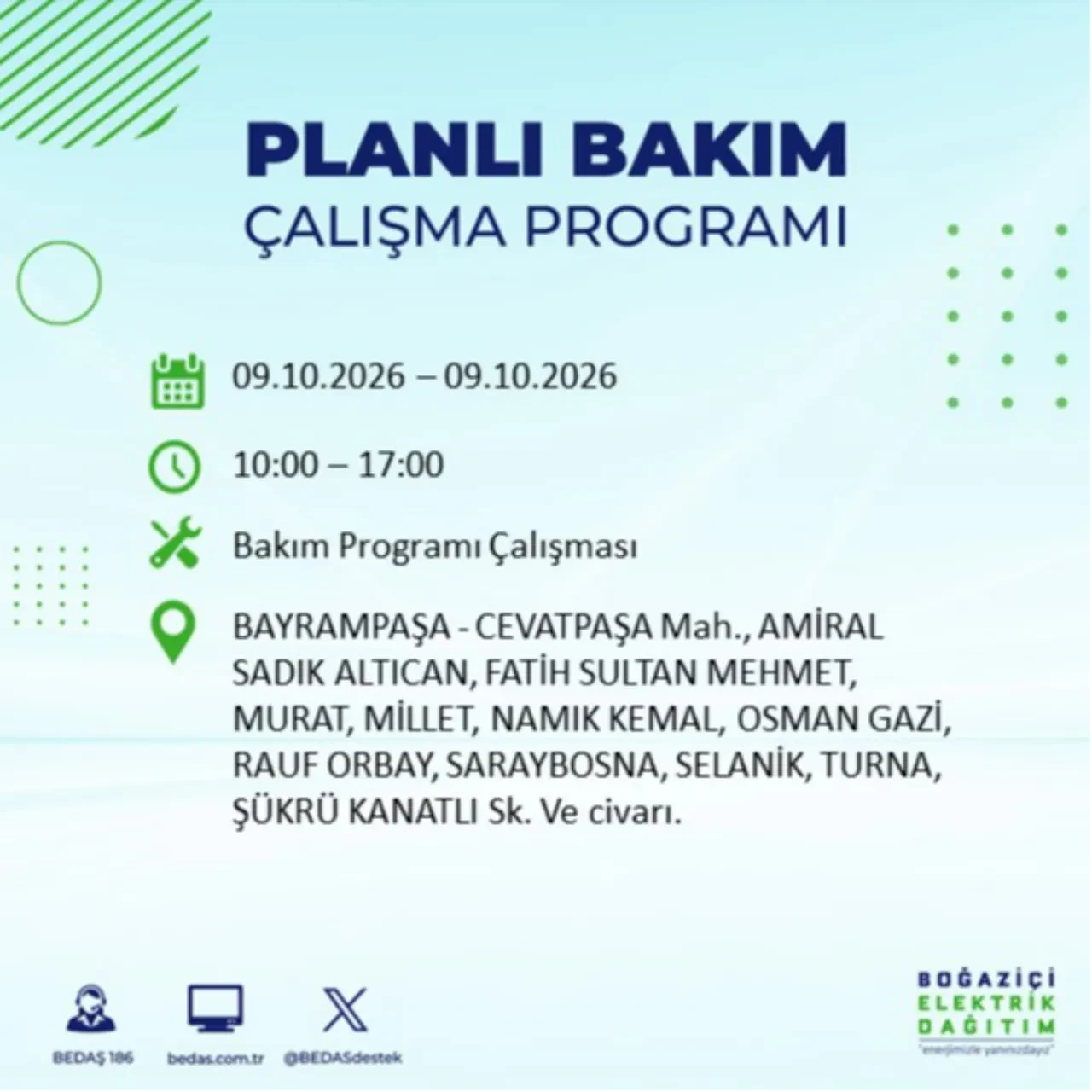 BEDAŞ uyardı! Bu ilçelere 8 saat elektrik verilmeyecek! Hangi ilçelerde elektrik kesintisi olacak? Esenler, Esenyurt, Bahçelievler, Kağıthane elektrik kesintisi...
