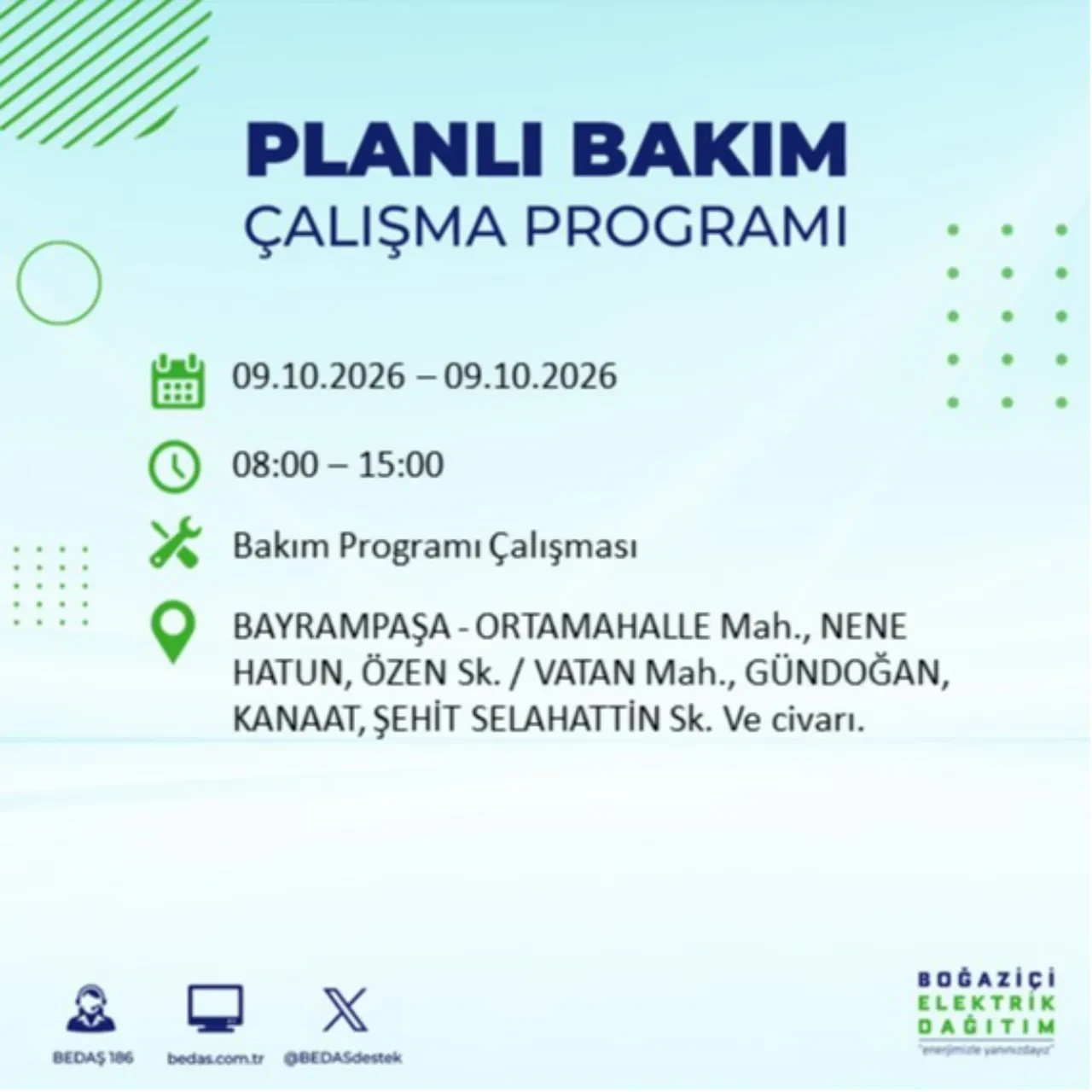 BEDAŞ uyardı! Bu ilçelere 8 saat elektrik verilmeyecek! Hangi ilçelerde elektrik kesintisi olacak? Esenler, Esenyurt, Bahçelievler, Kağıthane elektrik kesintisi...