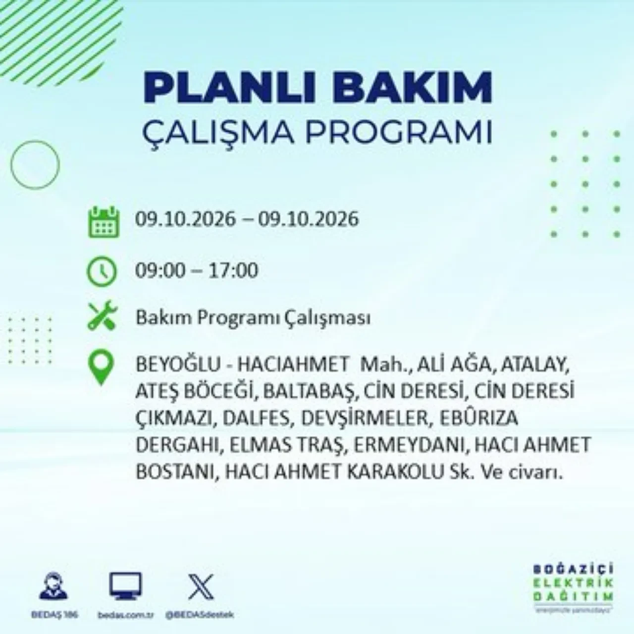 BEDAŞ uyardı! Bu ilçelere 8 saat elektrik verilmeyecek! Hangi ilçelerde elektrik kesintisi olacak? Esenler, Esenyurt, Bahçelievler, Kağıthane elektrik kesintisi...