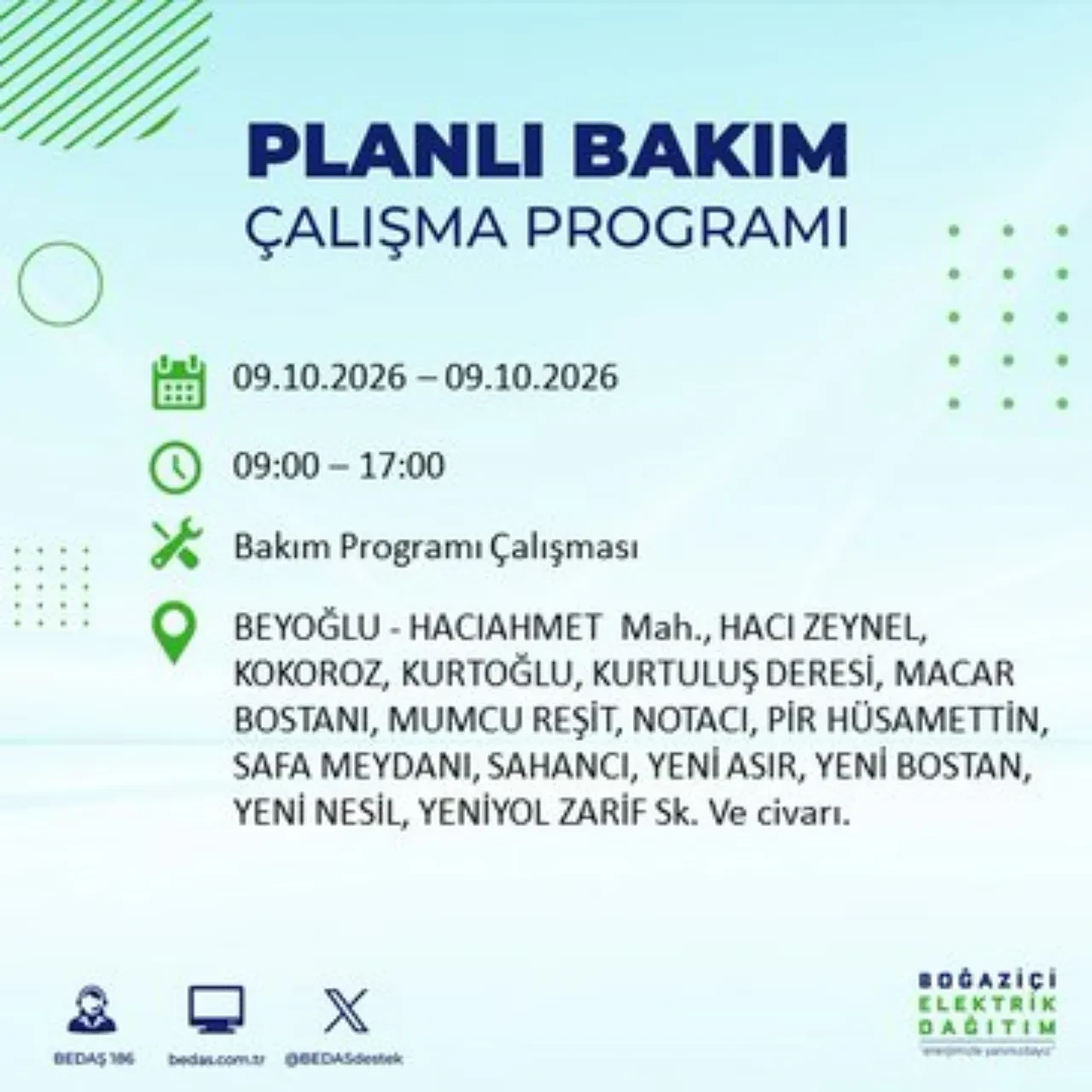 BEDAŞ uyardı! Bu ilçelere 8 saat elektrik verilmeyecek! Hangi ilçelerde elektrik kesintisi olacak? Esenler, Esenyurt, Bahçelievler, Kağıthane elektrik kesintisi...