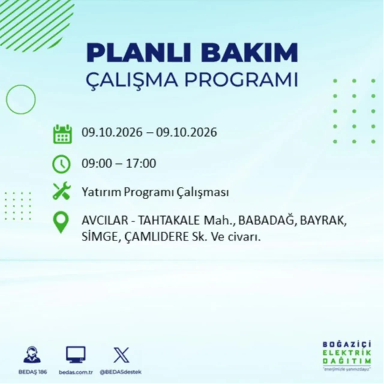 BEDAŞ uyardı! Bu ilçelere 8 saat elektrik verilmeyecek! Hangi ilçelerde elektrik kesintisi olacak? Esenler, Esenyurt, Bahçelievler, Kağıthane elektrik kesintisi...