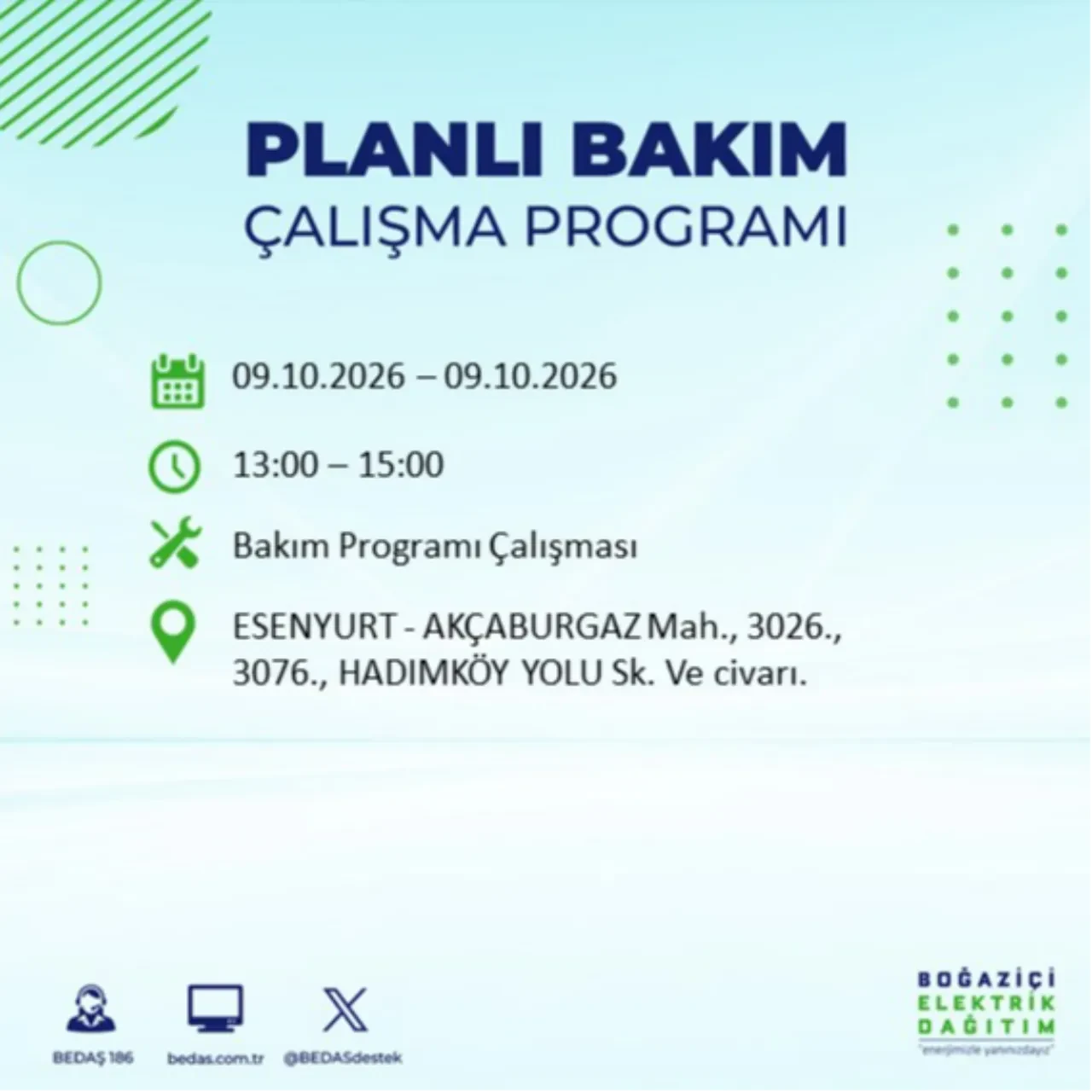 BEDAŞ uyardı! Bu ilçelere 8 saat elektrik verilmeyecek! Hangi ilçelerde elektrik kesintisi olacak? Esenler, Esenyurt, Bahçelievler, Kağıthane elektrik kesintisi...