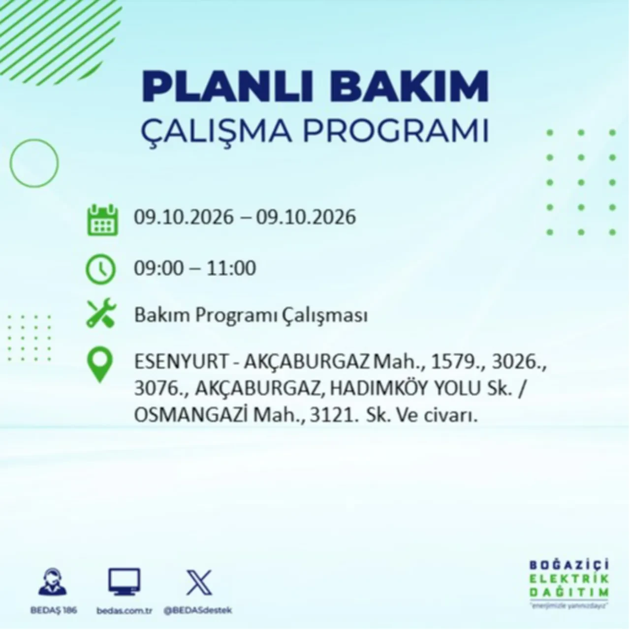 BEDAŞ uyardı! Bu ilçelere 8 saat elektrik verilmeyecek! Hangi ilçelerde elektrik kesintisi olacak? Esenler, Esenyurt, Bahçelievler, Kağıthane elektrik kesintisi...