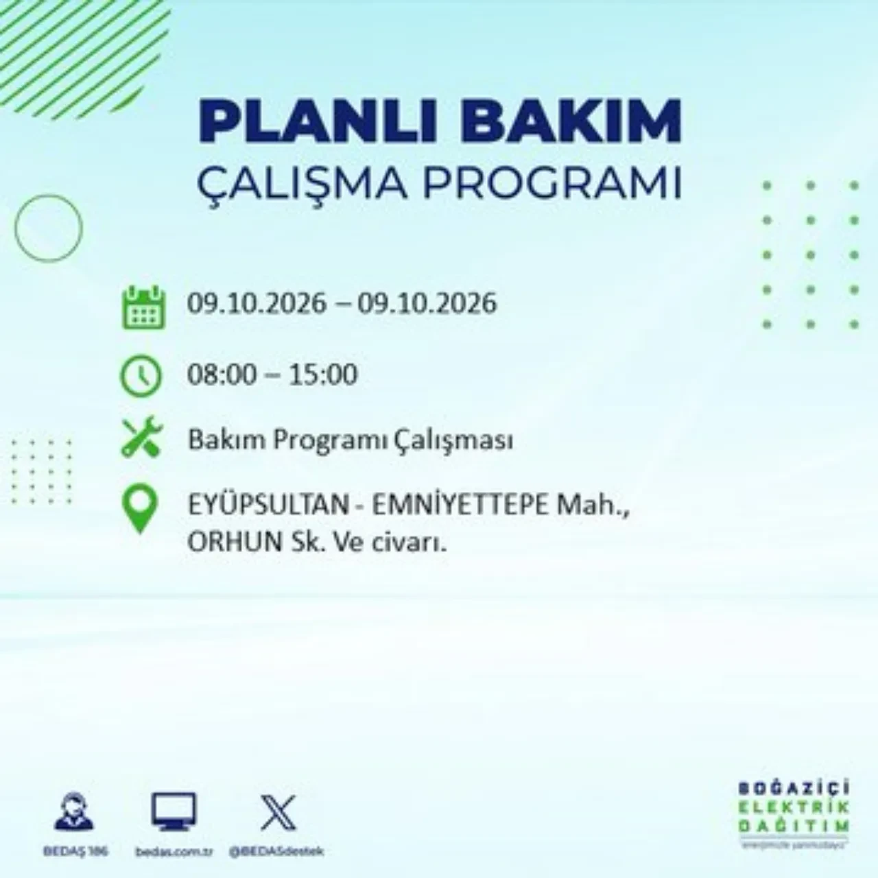 BEDAŞ uyardı! Bu ilçelere 8 saat elektrik verilmeyecek! Hangi ilçelerde elektrik kesintisi olacak? Esenler, Esenyurt, Bahçelievler, Kağıthane elektrik kesintisi...