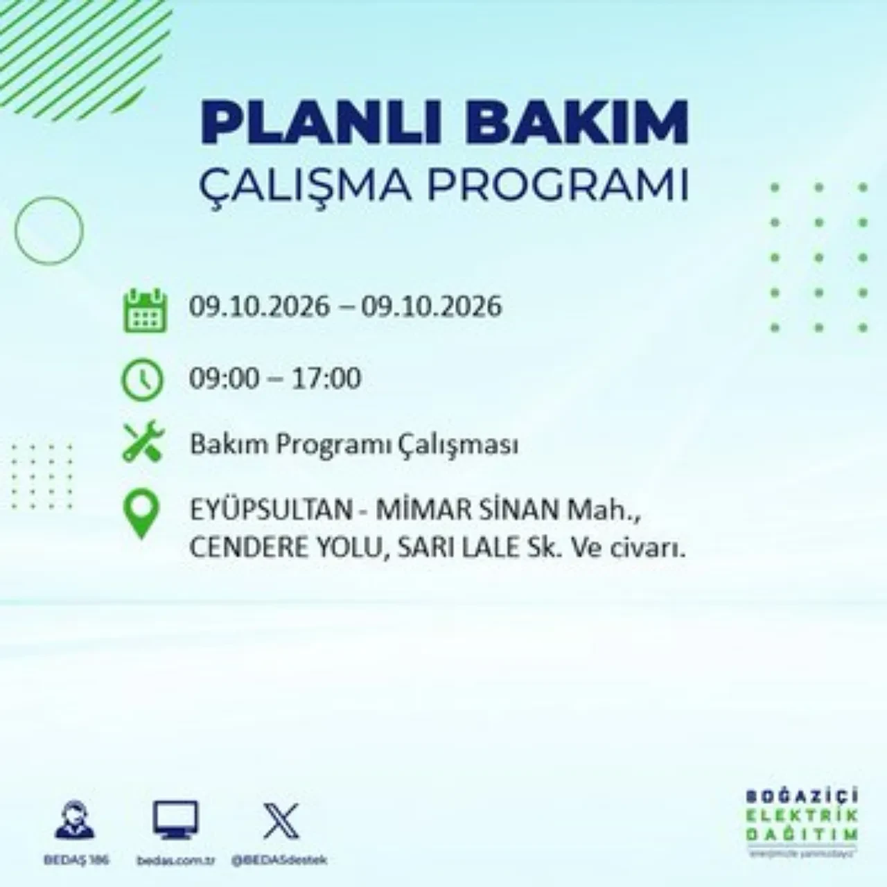 BEDAŞ uyardı! Bu ilçelere 8 saat elektrik verilmeyecek! Hangi ilçelerde elektrik kesintisi olacak? Esenler, Esenyurt, Bahçelievler, Kağıthane elektrik kesintisi...