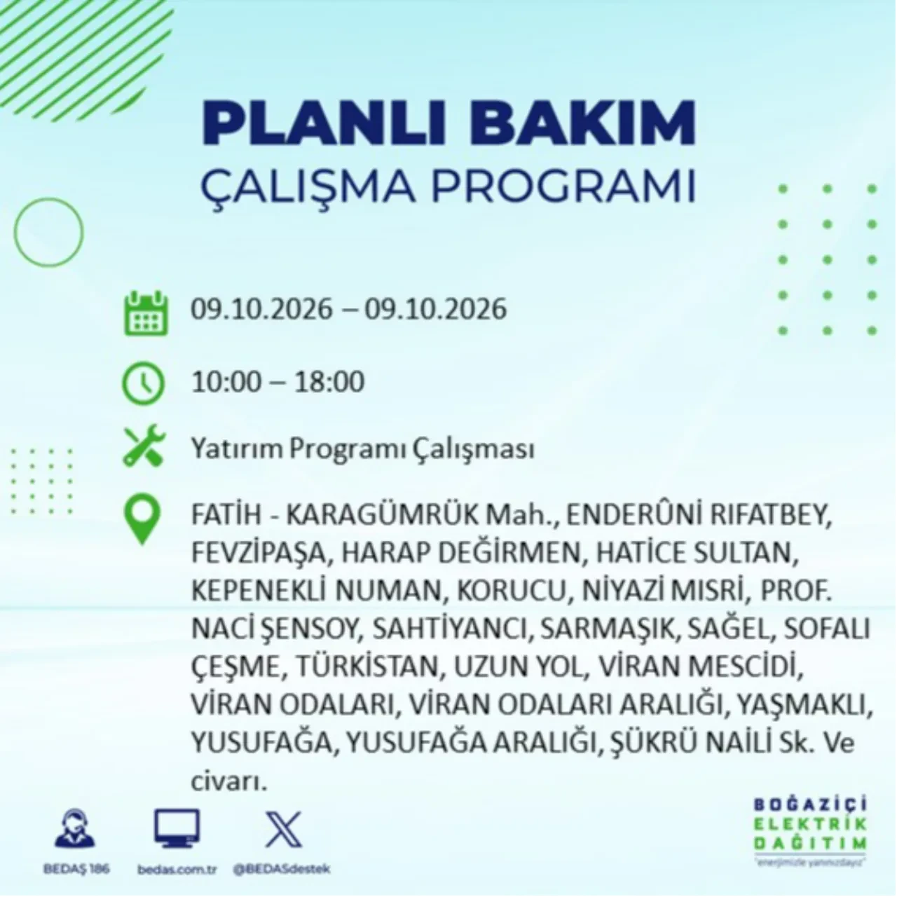 BEDAŞ uyardı! Bu ilçelere 8 saat elektrik verilmeyecek! Hangi ilçelerde elektrik kesintisi olacak? Esenler, Esenyurt, Bahçelievler, Kağıthane elektrik kesintisi...