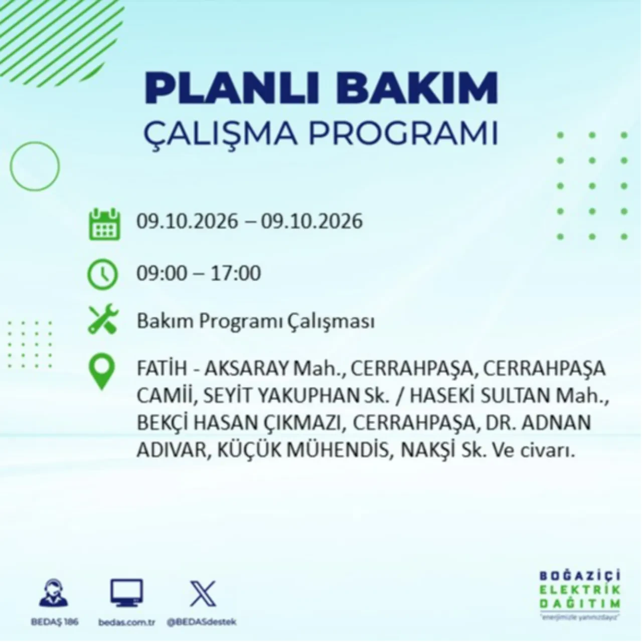 BEDAŞ uyardı! Bu ilçelere 8 saat elektrik verilmeyecek! Hangi ilçelerde elektrik kesintisi olacak? Esenler, Esenyurt, Bahçelievler, Kağıthane elektrik kesintisi...