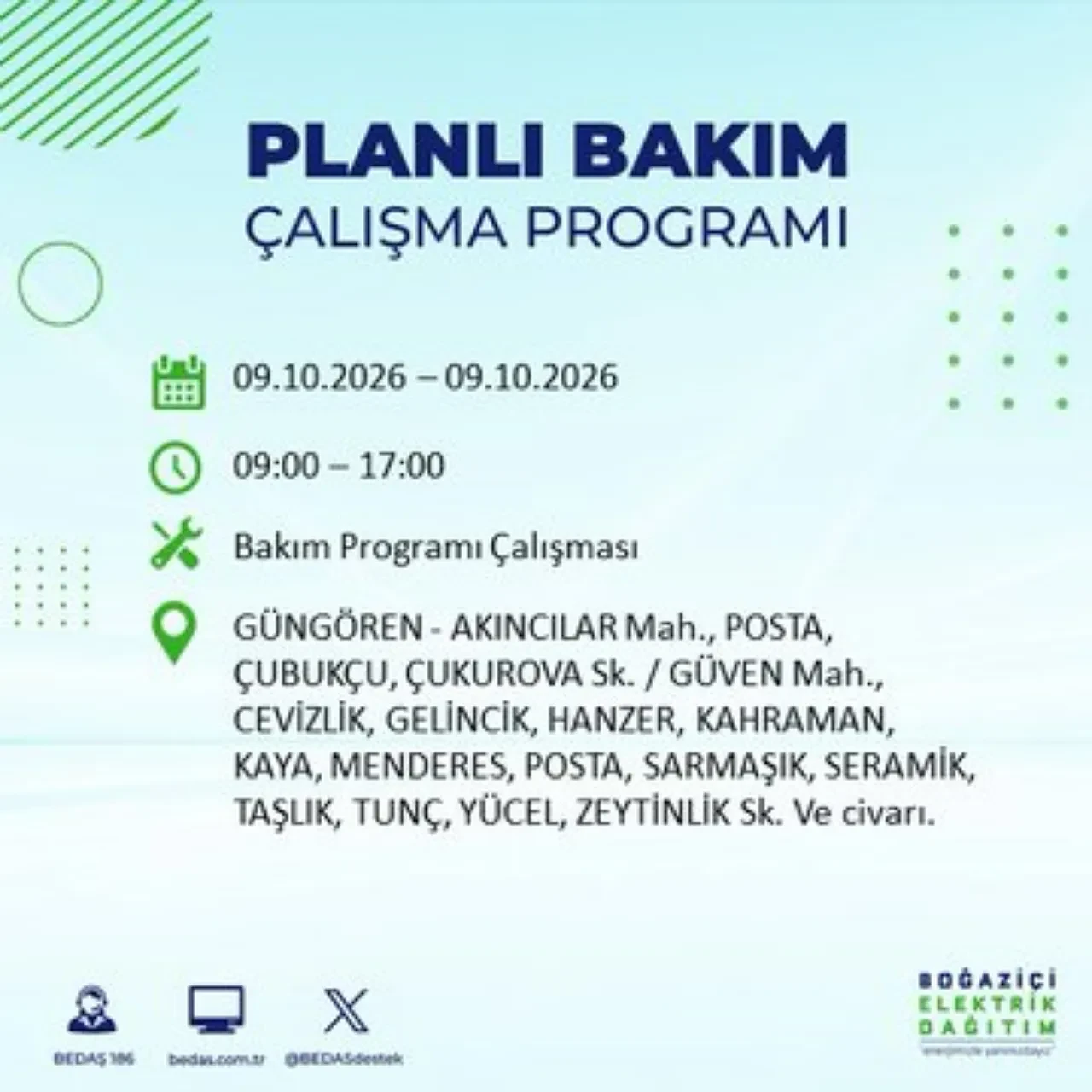 BEDAŞ uyardı! Bu ilçelere 8 saat elektrik verilmeyecek! Hangi ilçelerde elektrik kesintisi olacak? Esenler, Esenyurt, Bahçelievler, Kağıthane elektrik kesintisi...