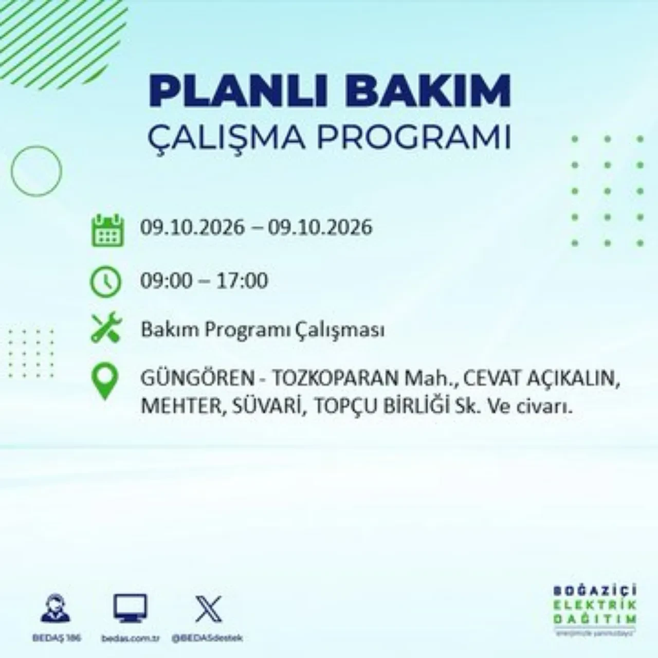 BEDAŞ uyardı! Bu ilçelere 8 saat elektrik verilmeyecek! Hangi ilçelerde elektrik kesintisi olacak? Esenler, Esenyurt, Bahçelievler, Kağıthane elektrik kesintisi...