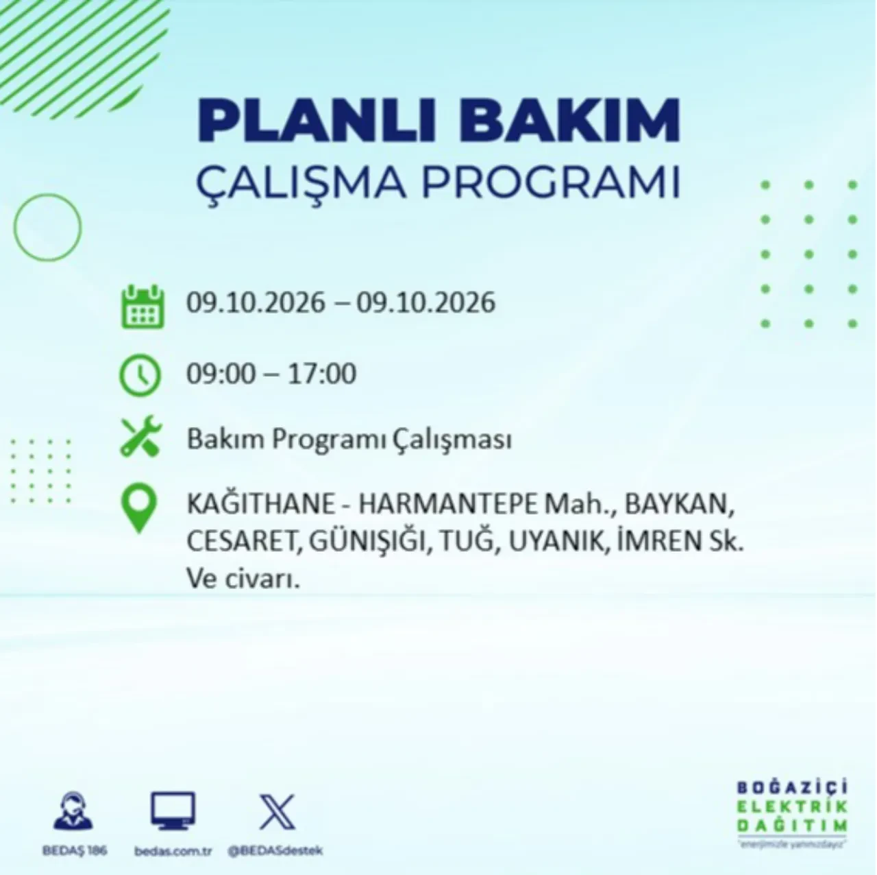 BEDAŞ uyardı! Bu ilçelere 8 saat elektrik verilmeyecek! Hangi ilçelerde elektrik kesintisi olacak? Esenler, Esenyurt, Bahçelievler, Kağıthane elektrik kesintisi...