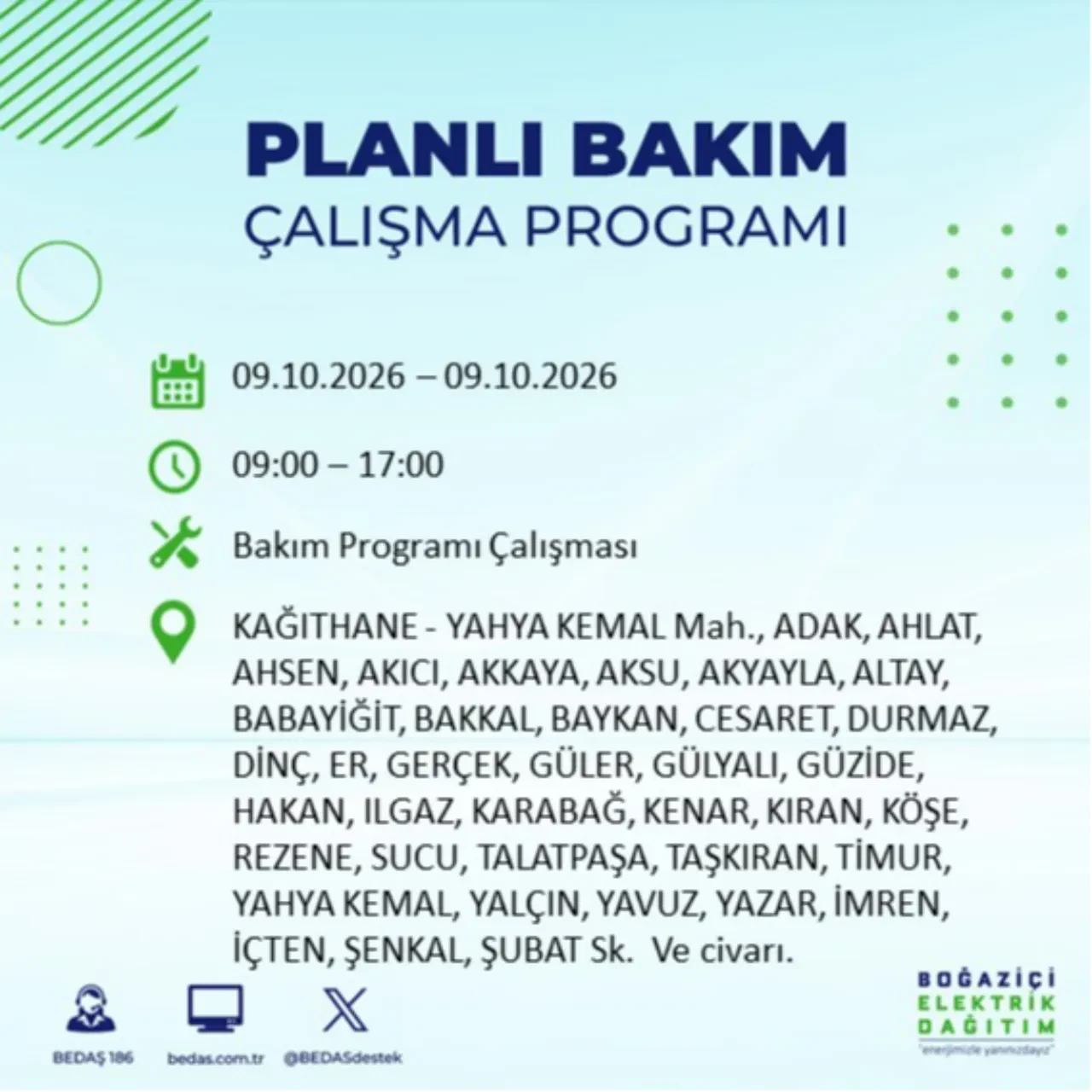 BEDAŞ uyardı! Bu ilçelere 8 saat elektrik verilmeyecek! Hangi ilçelerde elektrik kesintisi olacak? Esenler, Esenyurt, Bahçelievler, Kağıthane elektrik kesintisi...