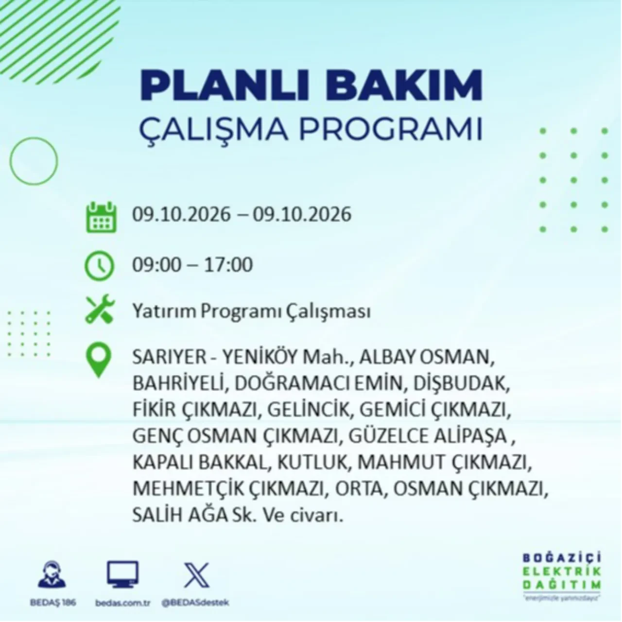 BEDAŞ uyardı! Bu ilçelere 8 saat elektrik verilmeyecek! Hangi ilçelerde elektrik kesintisi olacak? Esenler, Esenyurt, Bahçelievler, Kağıthane elektrik kesintisi...