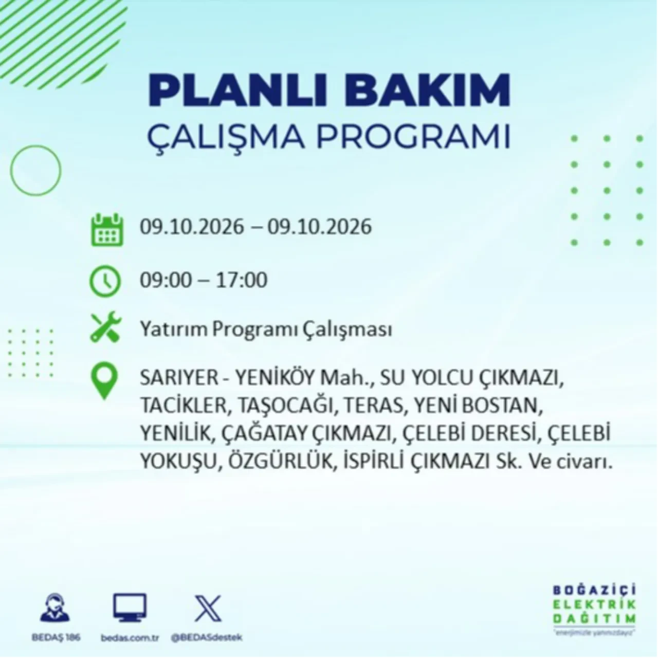 BEDAŞ uyardı! Bu ilçelere 8 saat elektrik verilmeyecek! Hangi ilçelerde elektrik kesintisi olacak? Esenler, Esenyurt, Bahçelievler, Kağıthane elektrik kesintisi...