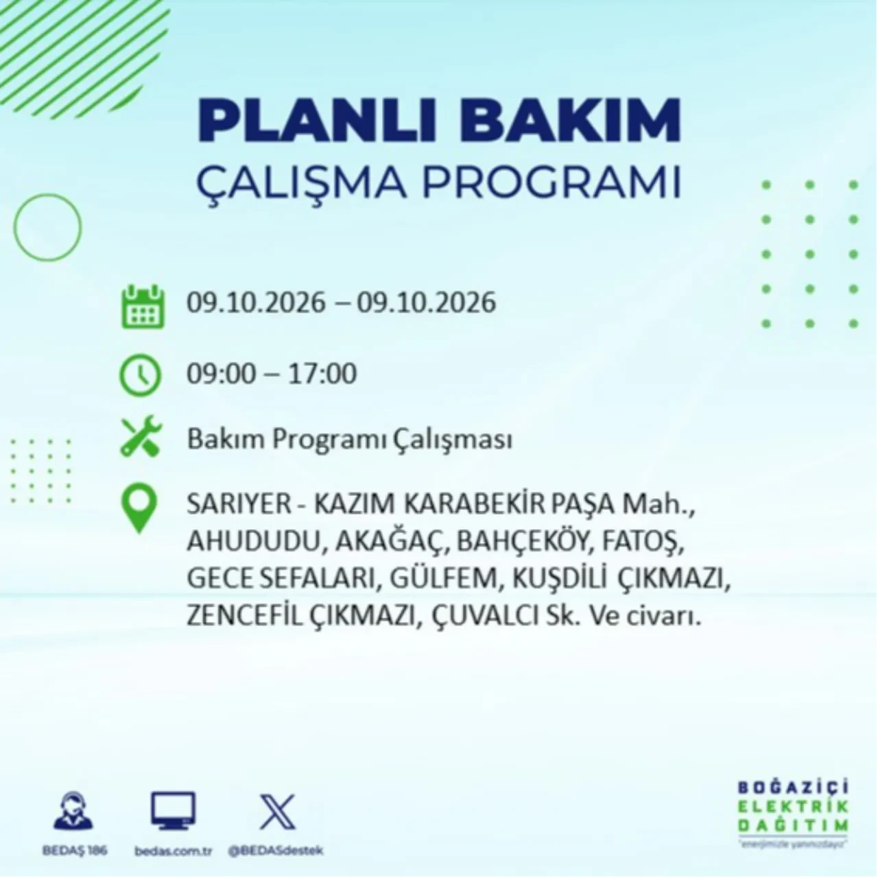 BEDAŞ uyardı! Bu ilçelere 8 saat elektrik verilmeyecek! Hangi ilçelerde elektrik kesintisi olacak? Esenler, Esenyurt, Bahçelievler, Kağıthane elektrik kesintisi...