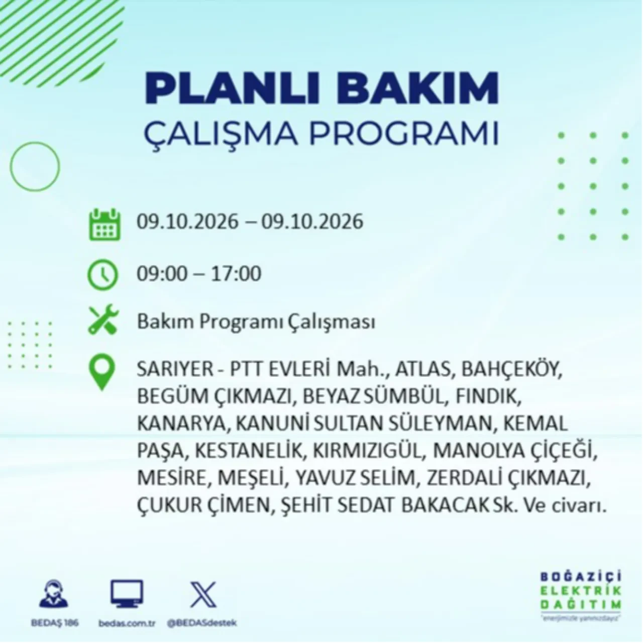 BEDAŞ uyardı! Bu ilçelere 8 saat elektrik verilmeyecek! Hangi ilçelerde elektrik kesintisi olacak? Esenler, Esenyurt, Bahçelievler, Kağıthane elektrik kesintisi...